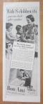 This fine vintage advertisement for a 1938 ad for Bon Ami which is in very good condition and measures approx. 4 3/4 x 11 1/4. This ad is suitable for framing. This vintage magazine advertisement depi...