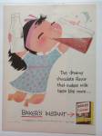 This fine vintage advertisement for a 1956 ad for Baker's Chocolate Mix which is in good condition. This ad measures approx. 10 x 13 3/4. This vintage magazine ad is suitable for framing. This vintage...