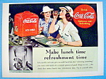 This fine vintage advertisement for a 1939 ad for Coca Cola which is in excellent condition and measures approx. 13 3/4 x 10. This vintage soda magazine ad is suitable for framing. This vintage Coke m...