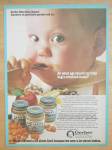 This fine vintage advertisement of a 1981 Gerber Strained Baby Food ad is in very good condition. This vintage Baby Food Magazine ad measures approx. 7 3/4 x 10 1/2. This vintage magazine advertisemen...
