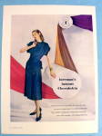 This fine vintage advertisement for a 1947 ad for Foreman's Famous Cherubskin is in excellent condition but is slightly yellowed and measures approx. 10 1/2" x 14". This Clothing Magazine Ad...