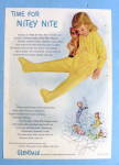 This fine vintage advertisement for a 1948 ad for Nitey Nite Sleepers is in very good condition and measures approx. 7 1/2" x 10 1/2". This Sleeper Magazine Advertisement is suitable for fra...