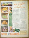 This is a fine vintage advertisement for a 1935 ad for Knox Gelatine which is in very good condition but is slightly yellowed and measures approx. 10" x 13 1/4" This magazine advertisement i...