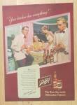This fine vintage advertisement for a 1947 ad for Schlitz Beer is in very good condition. This vintage Beer Magazine ad measures approx. 10 x 13 3/4 and is suitable for framing. This vintage Schlitz B...