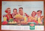 This fine vintage 2 page advertisement for a 1958 ad for Del Monte Pineapple is in very good condition. This vintage magazine ad measures approx. 20 1/4 x 13 3/4. This advertisement is suitable for fr...
