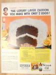 This fine vintage advertisement for a 1954 ad for Softasilk Cake Flour & Wesson Oil is in excellent condition. This vintage Magazine ad measures approx. 10" x 13 1/2". This vintage Magazine ...