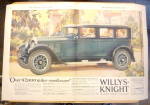This fine vintage 2 page advertisement for a 1927 ad for Willys Knight is in excellent condition. This vintage Magazine ad measures approx. 21 1/4" x 13 3/4". This vintage Magazine Advertise...