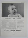 This fine vintage advertisement for a 1937 ad for Squibb Dental Cream which is in very good condition and measures approx. 10 x 13 3/4. This cream ad is suitable for framing. This vintage Squibb magaz...