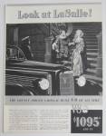 This fine vintage advertisement for a 1937 ad for Lasalle which is in very good condition and measures approx. 10 1/4 x 13 3/4. This ad is suitable for framing. This vintage magazine advertisement dep...