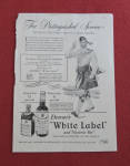 This fine vintage advertisement for a 1943 ad for Dewar's White Label is in good condition with crease through the middle. This vintage magazine ad measures approx. 6 1/2 x 9. This vintage advertiseme...