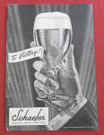 This fine vintage advertisement for a 1944 ad for Schaefer Lager Beer is in very good condition. This vintage magazine ad measures approx. 6 1/2 x 9. This vintage advertisement is suitable for framing...