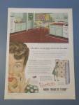 This fine vintage advertisement for a 1943 ad for Nairn Treadlite Floor is in excellent condition. The ad measures approx. 9 1/4 x 12 1/2. This advertisement is suitable for framing. This ad depicts a...