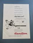 This fine vintage advertisement for a 1954 ad for Hamilton Automatic Washer & Automatic Dryer is in very good condition. This vintage magazine ad measures approx. 9 1/4 x 12 1/2. This vintage magazine...