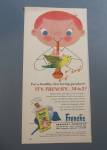 This fine vintage advertisement for a 1959 ad for French's Parakeet Seed is in excellent condition. This magazine ad measures approx. 5 1/4 x 10 3/4. This advertisement is suitable for framing. This a...
