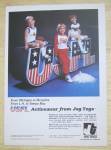 This fine vintage advertisement for a 1984 ad for Jog Togs is in very good condition. It measures approx. 7 3/4 x 11. This magazine advertisement is suitable for framing. This magazine ad depicts thre...