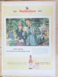 This is a fine vintage advertisement for a 1952 ad for Budweiser Beer which is in very good condition. This vintage Beer Magazine ad measures approx. 10 x 13 3/4. This vintage Budweiser Magazine Adver...