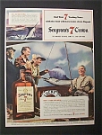 This fine vintage advertisement for a 1941 ad for Seagram's 7 Crown Whiskey is in excellent condition. This advertisement measures approx. 9 1/2 x 12 1/2 and is suitable for framing. The Seagram's 7 C...