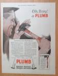 This fine vintage advertisement for a 1921 ad for Plumb Hammer is in very good condition. It measures approx. 10 1/4 x 13 3/4. This advertisement is suitable for framing. This vintage magazine ad depi...