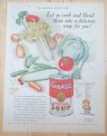 This fine vintage advertisement for a 1929 ad for Campbell's Vegetable Soup is in excellent condition. This vintage advertisement measures approx. 10 1/2 x 13 3/4 and is suitable for framing. This vin...