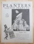 This fine vintage advertisement for a 1927 ad for Planters Salted Peanuts is in very good condition. This magazine ad measures approx. 10 1/2 x 13 3/4. This magazine advertisement is suitable for fram...