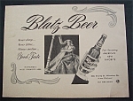 This fine vintage advertisement for a 1944 ad for Blatz Beer is in good condition but is slightly yellowed and measures approx. 6 1/4" x 4 3/4". This vintage Beer Magazine Advertisement is s...