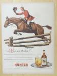 This fine vintage advertisement for a 1947 ad for Hunter Whiskey is in good condition. This magazine ad measures approx. 10 x 13 3/4. This advertisement is suitable for framing. This magazine ad depic...