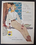 This is a fine vintage advertisement for a 1958 ad for Pepsi Cola which is in very good condition. This vintage Soda magazine ad measures approx. 10 1/4 x 13 1/2. This vintage Pepsi Magazine Advertise...