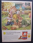 This fine vintage advertisement for a 1955 ad for Friskies Dog Food is in very good condition. This vintage magazine ad measures approx. 9 3/4 x 13 1/4. This vintage advertisement is suitable for fram...
