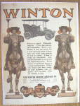 This fine vintage advertisement for a 1904 ad for Winton Motor Carriage Company is in fair to good condition but has numerous stains. This vintage Motor Carriage ad measures approx. 10 1/2" x 14&...