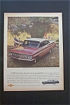 This fine vintage advertisement for a 1959 ad for Chevrolet is in good condition. This vintage Car Magazine ad measures approx. 9 1/2 x 12 1/2. This vintage Automobile Magazine Advertisement is suitab...