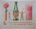 This fine vintage advertisement for a 1957 ad for Seven Up (7 Up) is in very good condition. This vintage Soda Magazine ad measures approx. 13 x 10 1/4. This vintage 7 Up Magazine Advertisement is sui...