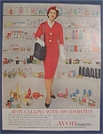 This fine vintage advertisement for a 1960 ad for Avon Cosmetics is in very good condition. This vintage magazine ad measures approx. 10 1/2 x 13 3/4. This vintage advertisement is suitable for framin...