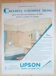 This fine vintage advertisement for a 1929 ad for Upson Board & Fibre Tile is in excellent condition. This vintage advertisement measures approx. 10 x 13 3/4 and is suitable for framing. This vintage ...