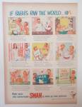 This fine vintage advertisement for a 1945 ad for Swan Soap is in good condition. This ad measures approx. 10 x 13 3/4. This vintage advertisement is suitable for framing. This vintage magazine ad dep...