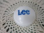 Vintage Lee Advertising YoYo. Excellent condition in original plastic packaging. I removed to photograph.<BR><BR>2 inches across center.<BR><BR>Please ask any questions.<BR><BR>Please search for Allie...