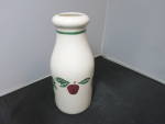 Crock Shop Milk Bottle Jug Apple Ivy Santa Ana CA. Fun item from 1990s. Marked on bottom, Crock Shop, Santa Ana, Ca. <BR><BR>Height 9 inch;<BR>Top across center 2 1/2 inch;<BR>Bottom across center 3 3...