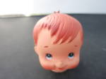 Vintage Hard Rubber Girl Doll Head for crafting Japan. She's cute with her back of head piggy tail. Kinda has a Pebbles Flintstones look. She has wonderful painted molded hair and facial features. She...