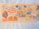 Aunt Jemima pancakes comic advertising sheet from 1949. It has great pictures, comics and advertising. It is 7 1/2 inches high and 14 1/2 inches wide. Sold just as found.<BR><BR>Please ask any questio...