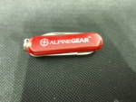 Alpine Gear Multiple Tool Pocket Knife; It is a great knife with one blade, a nail file, scissors and tweezers. It also has a ring on the end to attach to a key chain. It is 2 3/8 inch long. A great l...