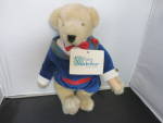 Fuzzy VanderBear Dressed in Blue Plaid Holiday Taffeta Bear 1986 Limited edition to one year of production by North American Bear Company. He is harder to find. Fuzzy is wearing a blue velveteen tuxed...
