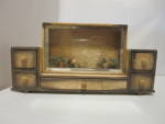 Japan Wooden Jewelry Box with photo show frame. This is a nice harder to find Jewelry box marked with a Japan paper label on bottom. Has some finish wear just as pictures. Remains intact and over all ...