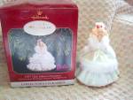 Barbie Collectors Ornament. A Hallmark Keepsake Ornament, mint in the box marked Based on the 1989 Happy Holiday Barbie and is dated 1997. She has long blonde hair and is dressed in her white gown wit...