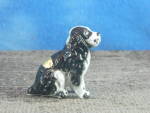 Bone China Japan Miniature Black and White Cocker Spaniel. Excellent condition, 2" high. 