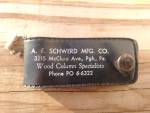 Vintage Advertisement Piece from A.F. Schwerd Mfg. Co. 3215 McClure Ave. Pgh., Pa. Wood Column Specialist Phone PO 6-6322.  The vinyl opens at the button and attached is a compartment that carries a k...