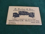   Advertisement Pocket Mirror for B. Rudner & Son in Martins Ferry, Ohio. Probably dates somewhere around the 1940's possibly even earlier. Actually Advertisement says B. Rudner & Son Complete Home Ou...