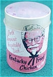 Neat little Advertisement Kentucky Fried Chicken Match Holder.  Features the Colonel himself on the side.  Fine print has a copyright date of 1954.  Measures 1 3/4" in height and overall good/ver...
