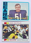 Pair of Chicago Bears Dick Butkus Football Cards.  From 1972 and 73.  Very good/excellent condition.  Great for any fan of the Chicago Bears or Dick Butkus.  Buyer to pay $2.50 for shipping within the...