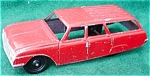 Large Tootsie Toy Red Station Wagon.  Marked on the underside Tootsie Toy Chicago, Ill.  Measures 5 1/2" in length.  Some minor paint chipping but overall good/very good condition.  Buyer to pay ...