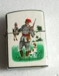 1960`S JAPAN HUNTERS POCKET LIGHTER. NICE SPARK. NEW UNUSED. WHITE WICK. NEW OLD STOCK. PATINA FROM AGE. ADD $5.00 SHIPPED IN THE USA. REF:111957