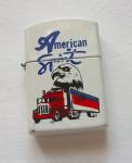 AMERICAN SPIRIT TRUCKERS LIGHTER JAPAN. WHITE WICK. UNUSED. POCKET LIGHTER. NICE SPARK.SOME SCUFFING. ADD $5.00 SHIPPED IN THE USA. REF:11351957